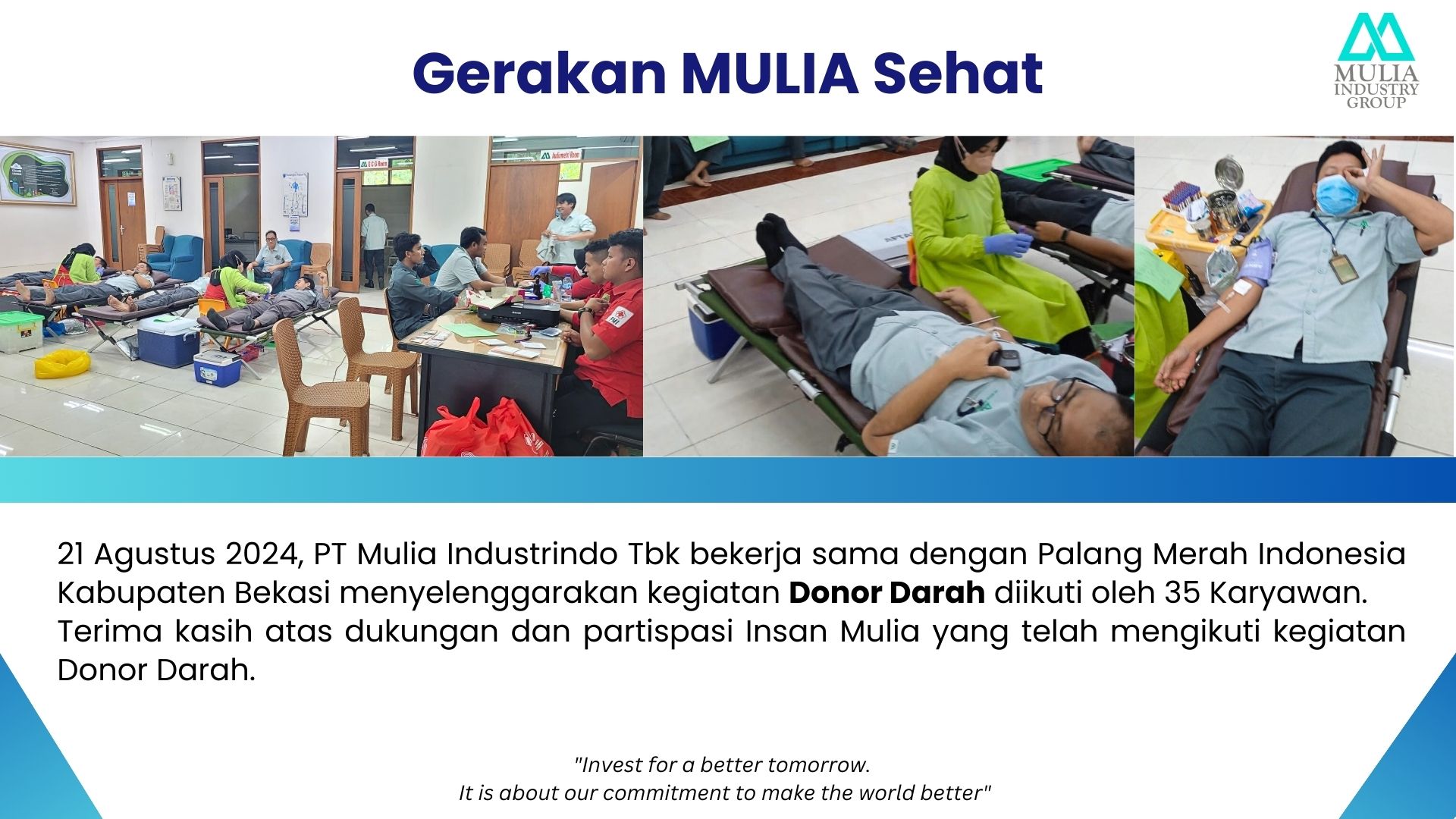 Gerakan MULIA Sehat: Donor Darah